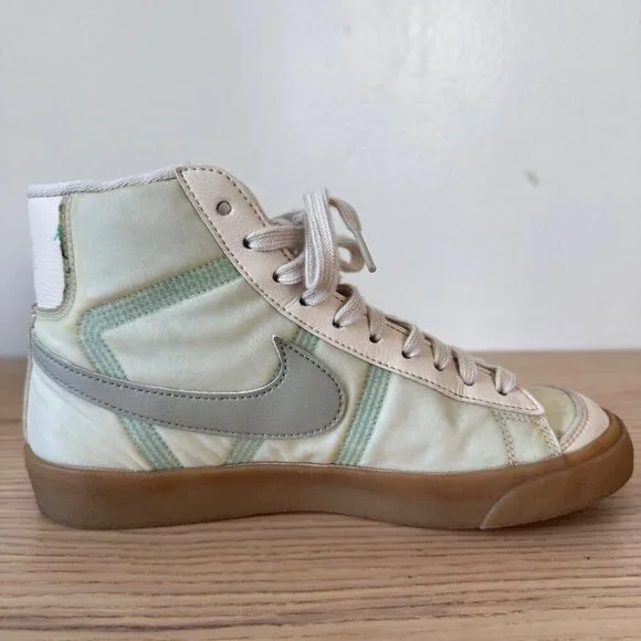 Men's Nike By You Size 6 Blazer Mid '77 Green White Retro Swoosh - Picture 3 of 13